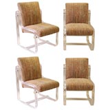 SET OF FOUR  LUCITE CHAIRS