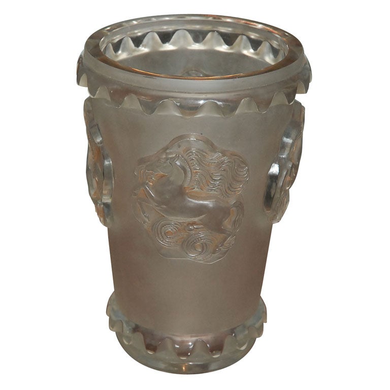 Lalique "Horses" vase