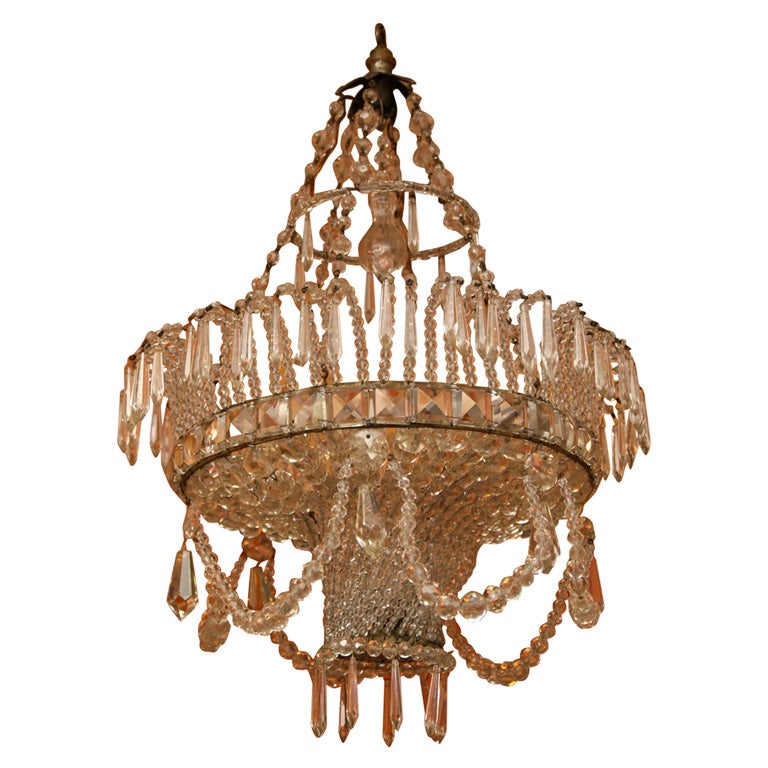 Neo Classic Crystal Chandelier at 1stdibs Neo Classic Crystal Chandelier at 1stdibs