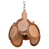 WHITE VISTOSI DISC CHANDELIER