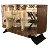 VINTAGE FRENCH ETCHED MIRRORED CABINET