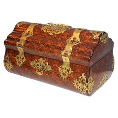 French parquetry box with ormolu mounts
