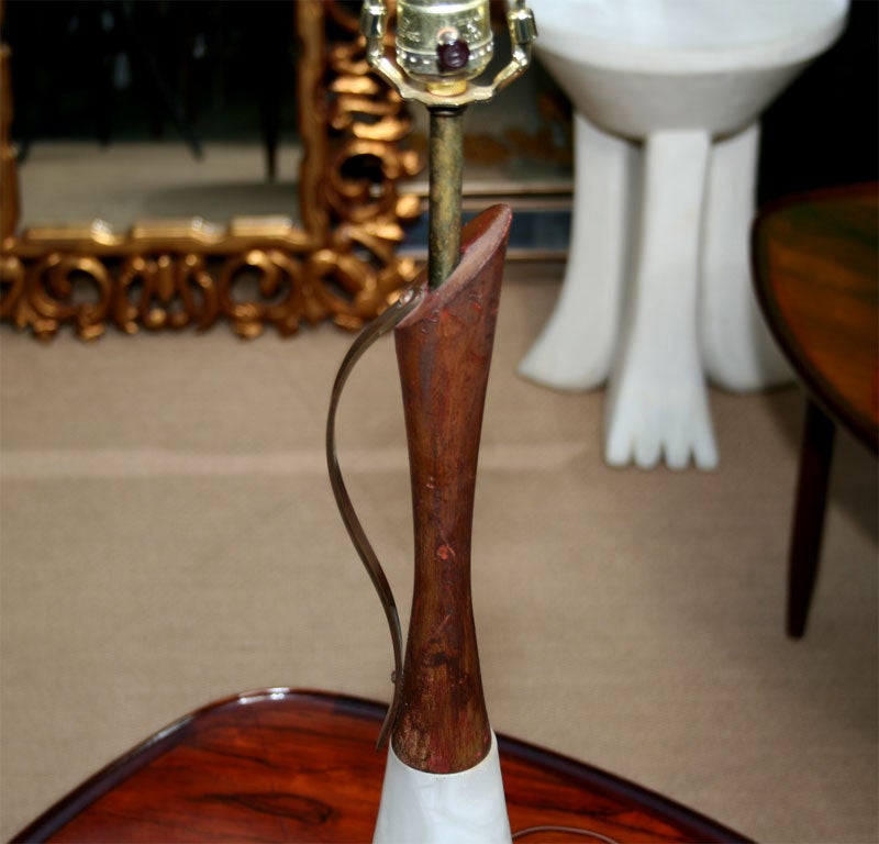 20th Century Pair of Alabaster Table Lamps