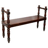 MAHOGANY COACHING BENCH Antique MAHOGANY COACHING BENCH