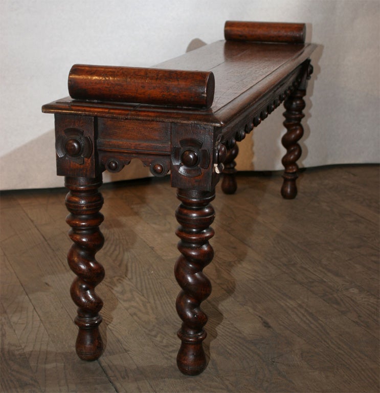 BARLEY TWIST LEG COACHING BENCH