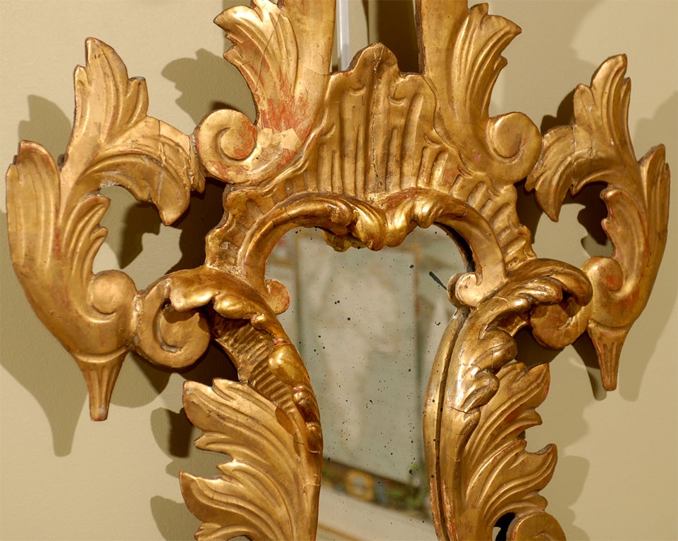 Giltwood Pair of Italian gilt mirrors