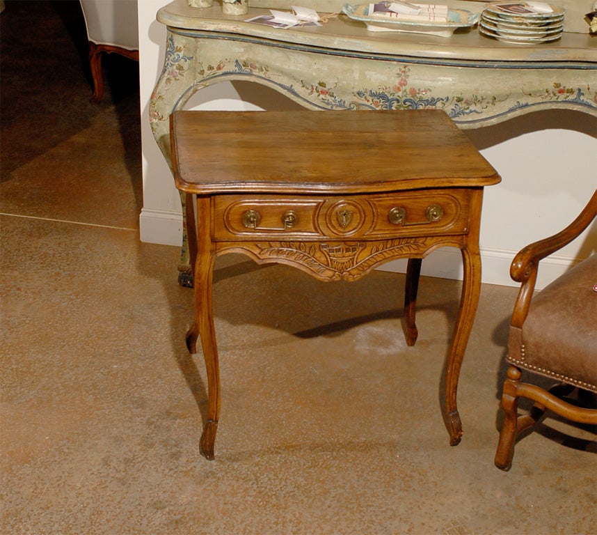 18th Century French Walnut Louis XV Side Table from Arles Provence. Please Note This Item is an Antique and is One of a Kind. Please Refer to Our Website for Our Complete Inventory.