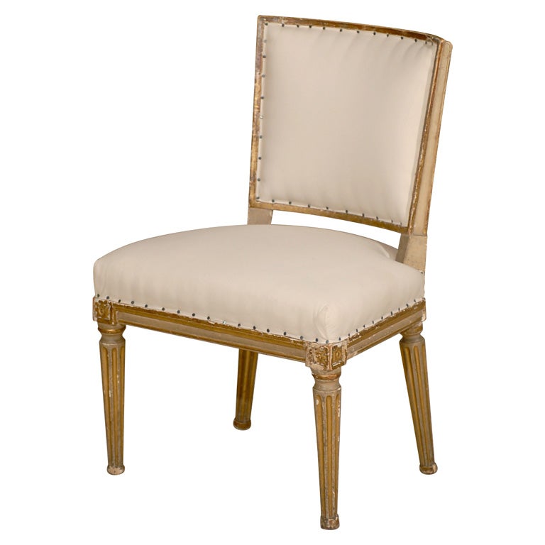 Louis XVI Gilt Bois Theatre Chair For Sale