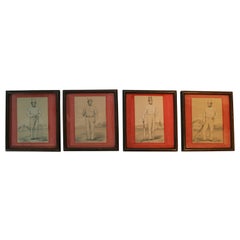 Set of Four Pencil Drawings