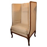 A Louis XV Style Beechwood Provincial Wing Back Chair