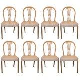 A Set of Eight Painted Georgian Style Dining Chairs