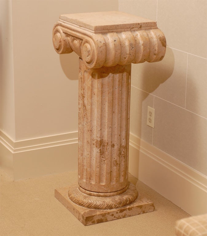 Pair of Contemporary Marble Columns in the Neo-Classic Style