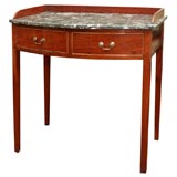 Unusual Mahogany Hall Table with Marble Top, 19th Century