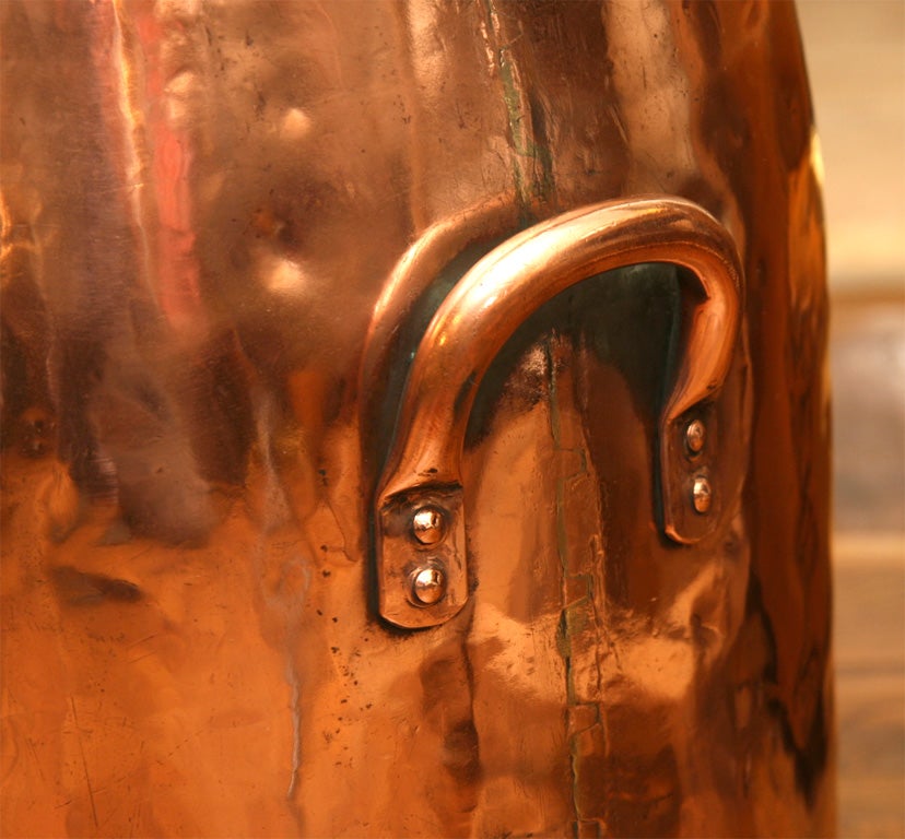 English Copper Log Bin / Umbrella Stand, England, 19th Century