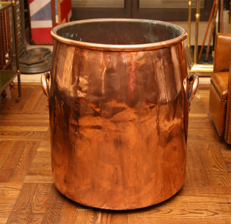 Copper Log Bin / Umbrella Stand, England, 19th Century 3