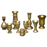 Antique Collection of 9 Mercury Glass Objects, c. 1900