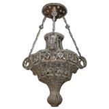 A French crystal beaded ceiling light