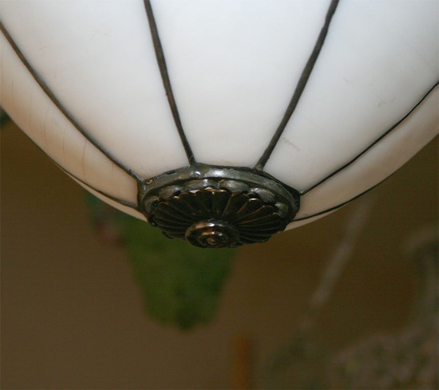 American leaded slag glass ceiling light 2