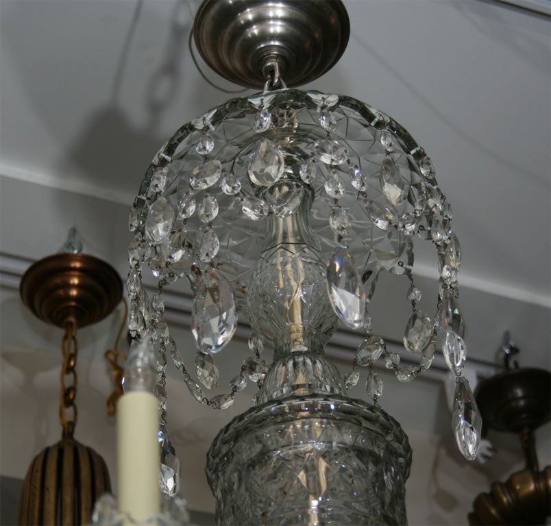 An 8 Light George III Period Crystal Chandelier 3