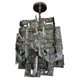 An Italian textured glass ceiling light