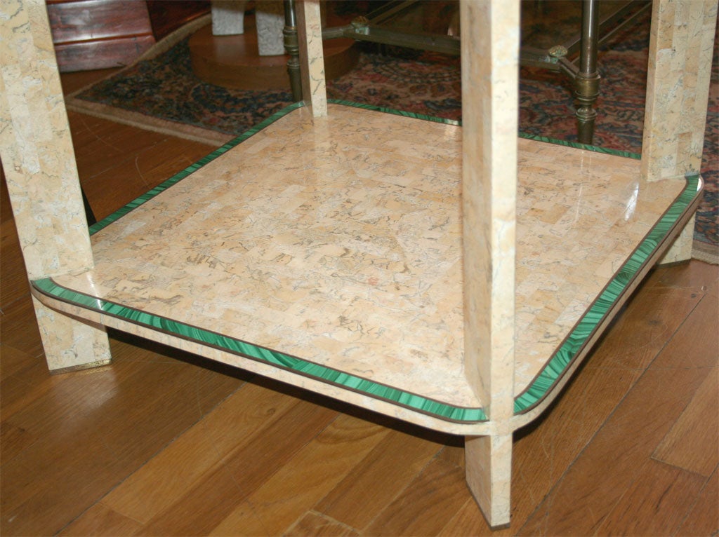 Maitland-Smith travertine veneered table