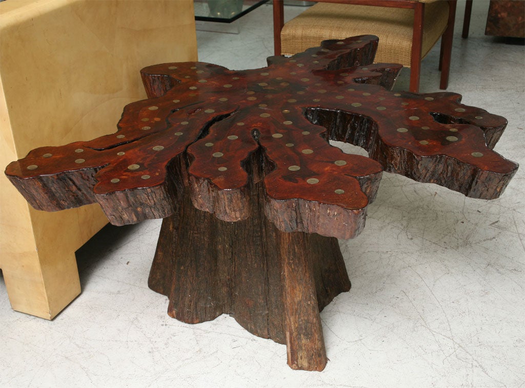 "OVER THE TOP" ROOT WOOD TABLE