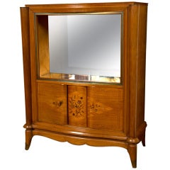 French Jules Leleu Style Satinwood Bar Cabinet 12