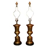 Pair Gilt Lamps