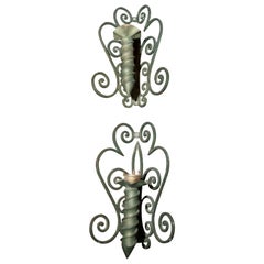 Vintage Pair of French Corner Sconces