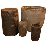 Antique French Lava Crucibles