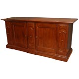 El Marangon Walnut Credenza with Carved Doors El Marangon Walnut Credenza with Carved Doors