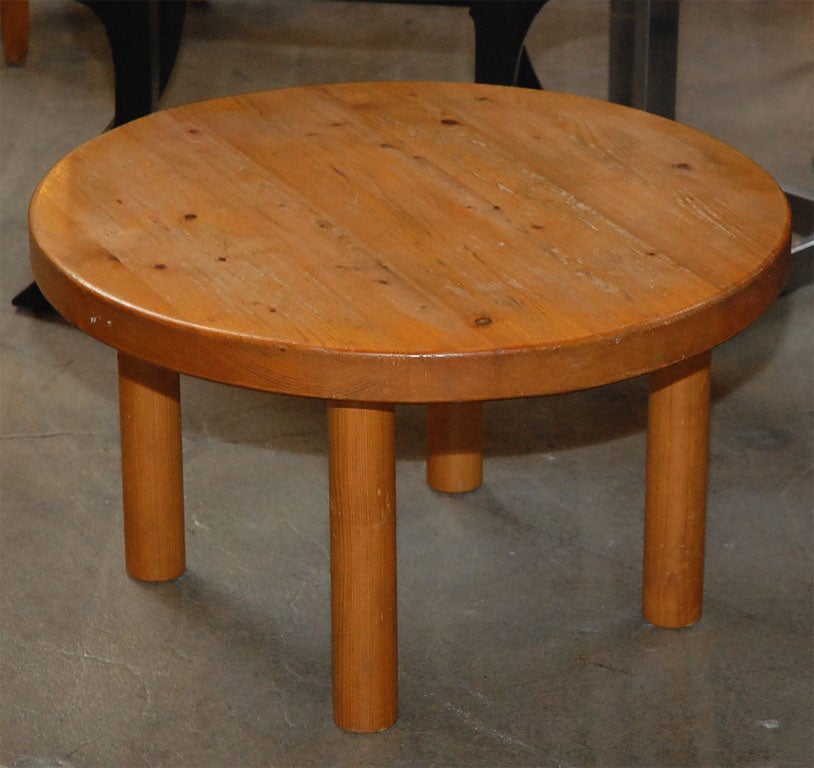 Charlotte Perriand Low Round Wood Table