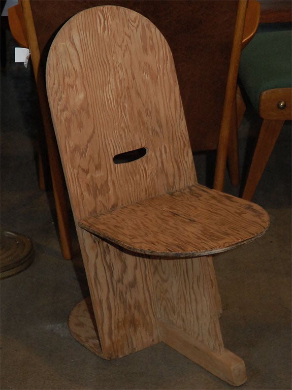 Rudolph Schindler:sidechair custom designed for the Jansen House circa 1949 <br />
Provenence: Ellen Jansen