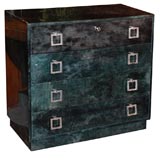 Dark Green Parchment Chest of Drawers