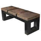 Black Lacquered Cocktail Table with 3 Stone Top (Ref # TOM3)
