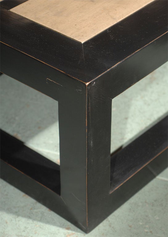 Black Lacquered Chinese Ink Stone Cocktail Table (Ref# TC13a) For Sale 2
