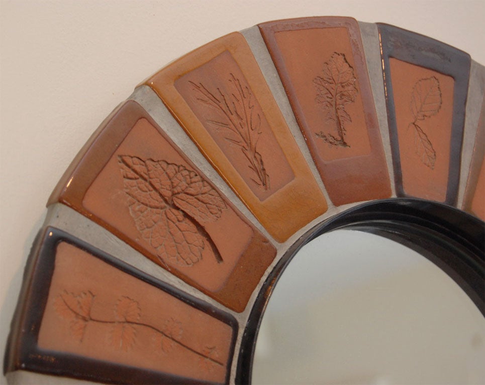 French Roger Capron Ceramic Mirror