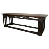 French Gothic Style Oak Refectory Table with Earlier Elements