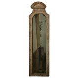 Anglo-Indian Painted Narrow Pier Mirror w/Lion Carving