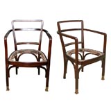 Pair of Secessionist Chairs Designed by Otto Wagner