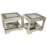 Pair of Mirrored Tables