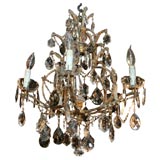 Gilt Beaded Chandelier