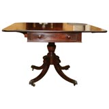Antique Regency, mahogany pedestal breakfast table