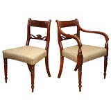 Set of six Regency mahogany dining chairs