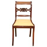 Set of four English, Regency rosewood side chairs