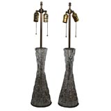 Hourglass Crystal Table Lamps by Carl Fagerlund for Orrefors