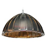 Satin Steel  Ribbon Bell Form Chandelier by Elio Martinelli