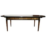 Mirrored Jansen Gilded Oval Dining Room Table