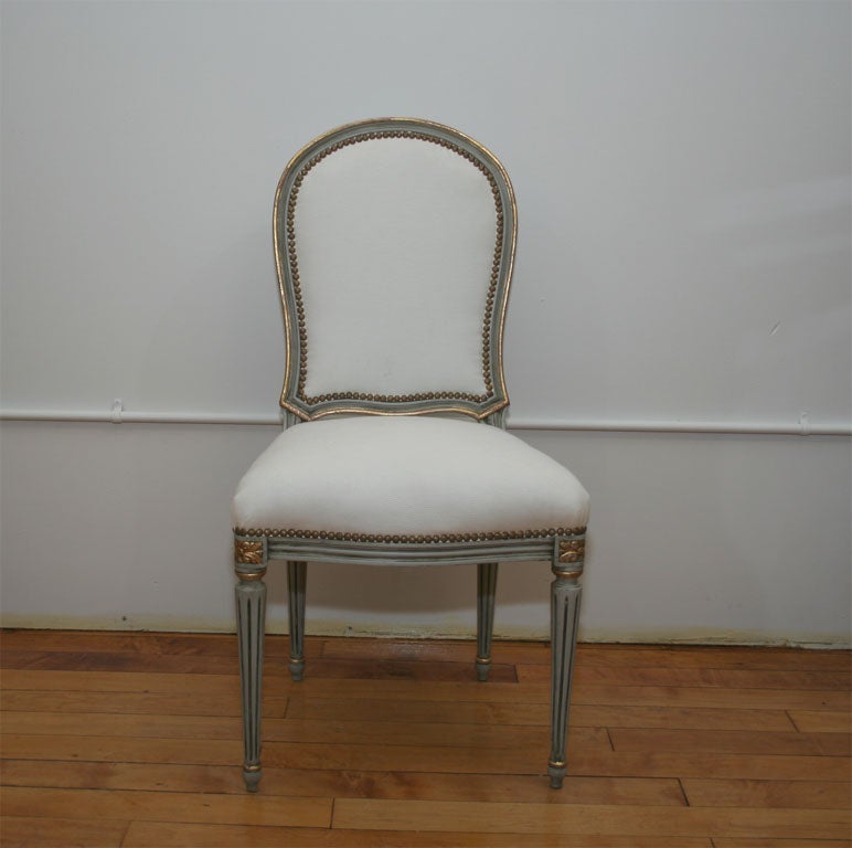 Set of 4 Louis XVI Style Dining Room Chairs by Jansen