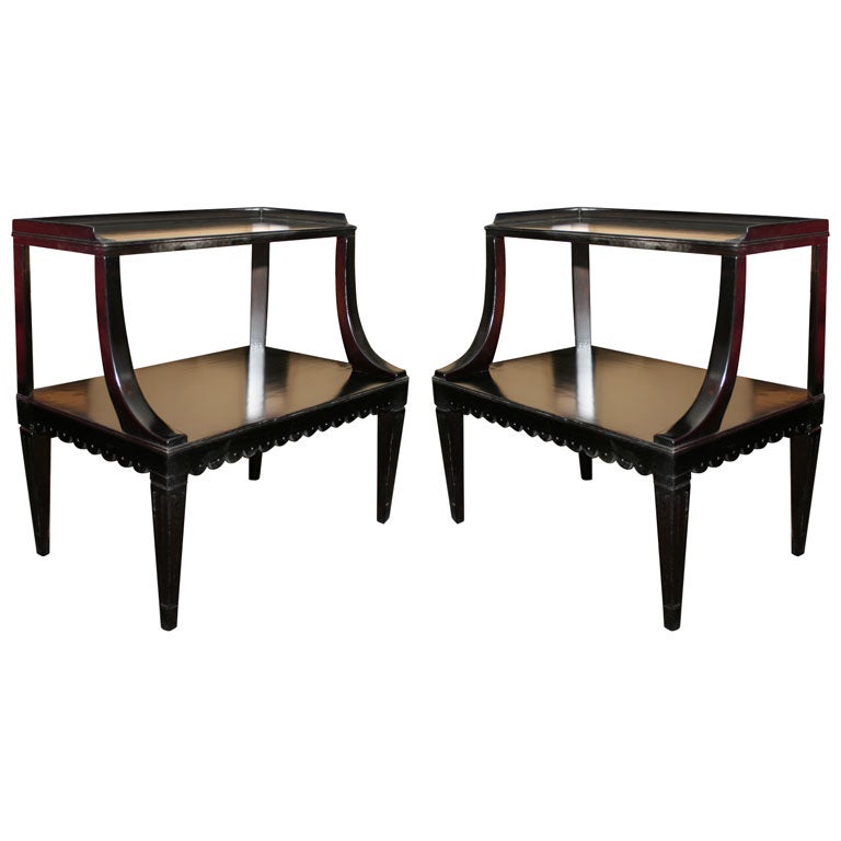 Pair of End Tables by Edward Wormley for Dunbar For Sale
